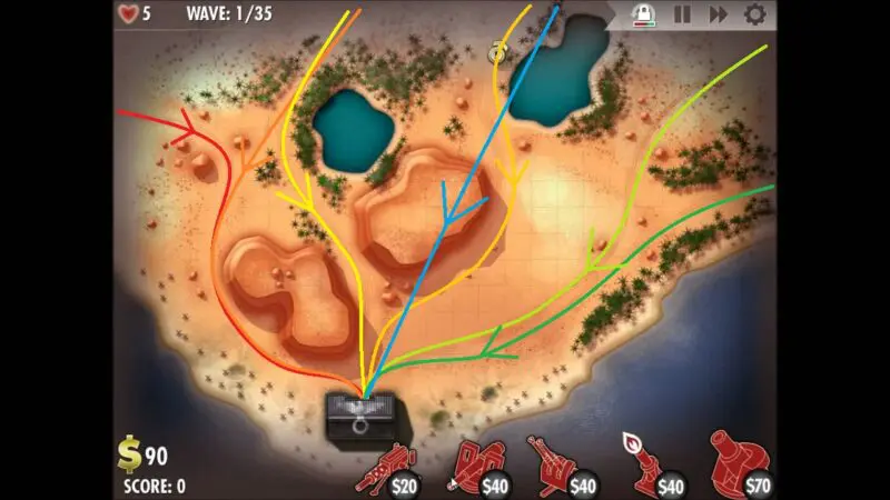 "iBomber Defense" - Campaña Axis - 09. Noroeste de África - En la playa (1)