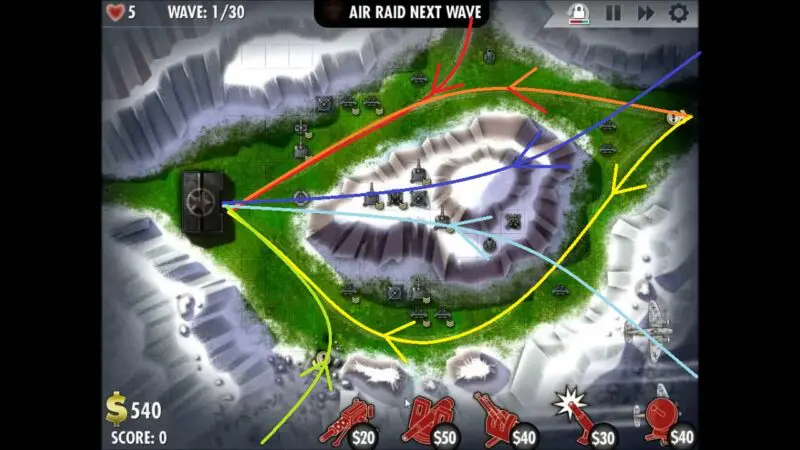 "iBomber Defense" - Level 13 - South East Europe: Counterattack (1)