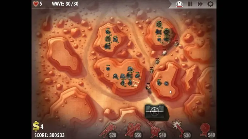 "iBomber Defense" - Level 5 - North East Africa: Red Scorpion (4)