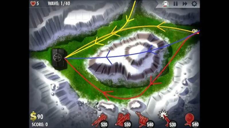 "iBomber Defense" - Level 9 - South East Europe: Snowblind (1)